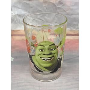 2007 Shrek The Third McDonald’s Collectors Glass Tumbler Donkey Beware Of Ogre.